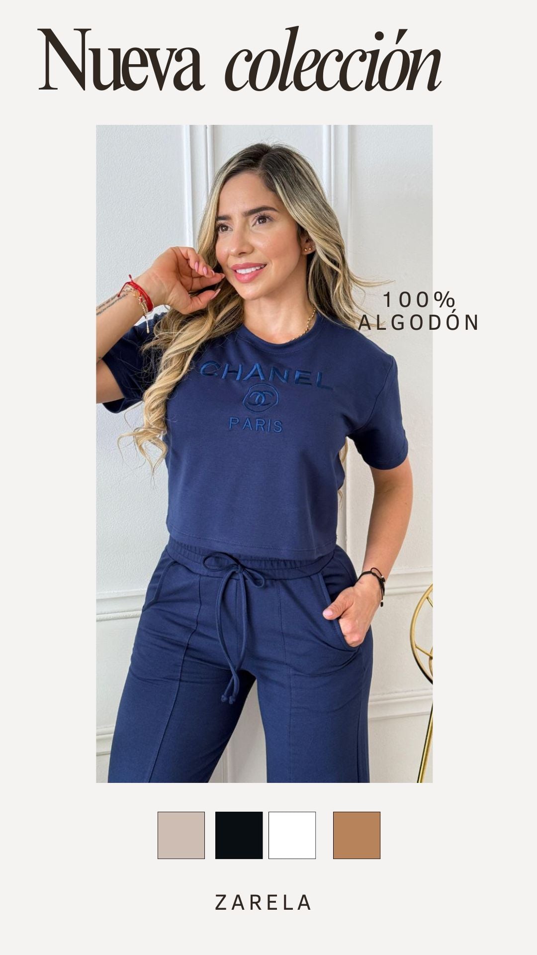 Conjunto Bordado Bota Campana Chanel