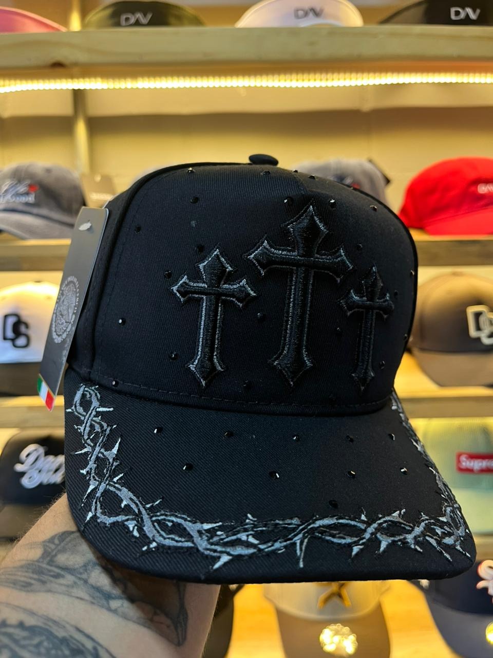 Gorra 3 Cruces Diamantes