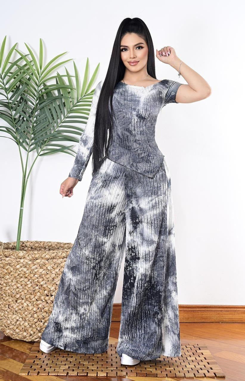 Conjunto Palazzo y blusa Mompos