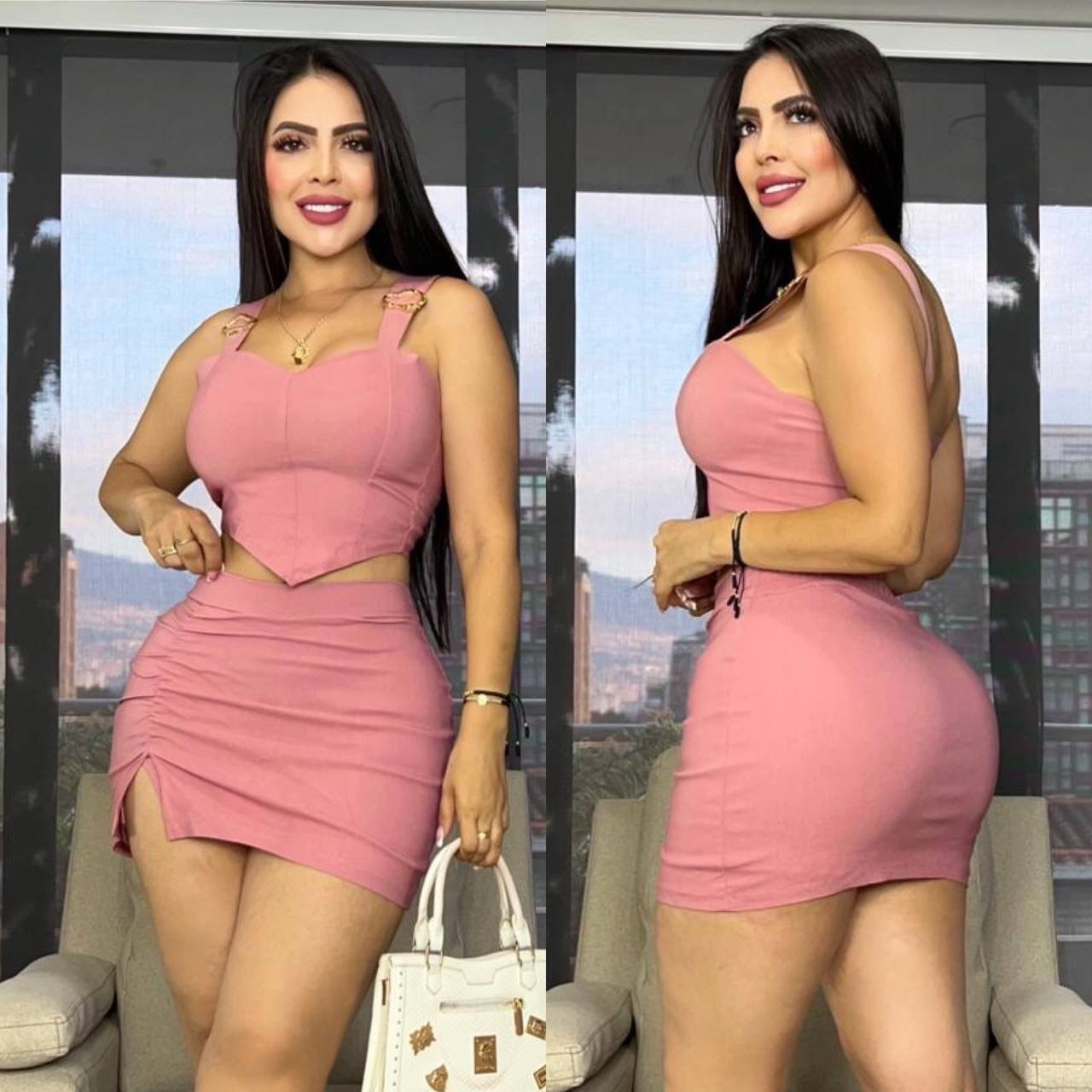 Falda, short y blusa Femme
